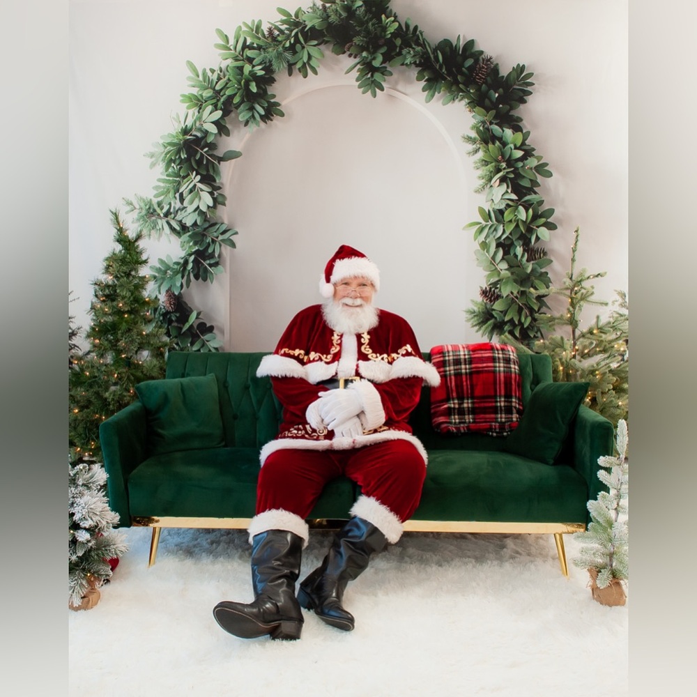 Kate Photo backdrop X-Large Christmas Santa Plant Arch Door white wall Emetselch